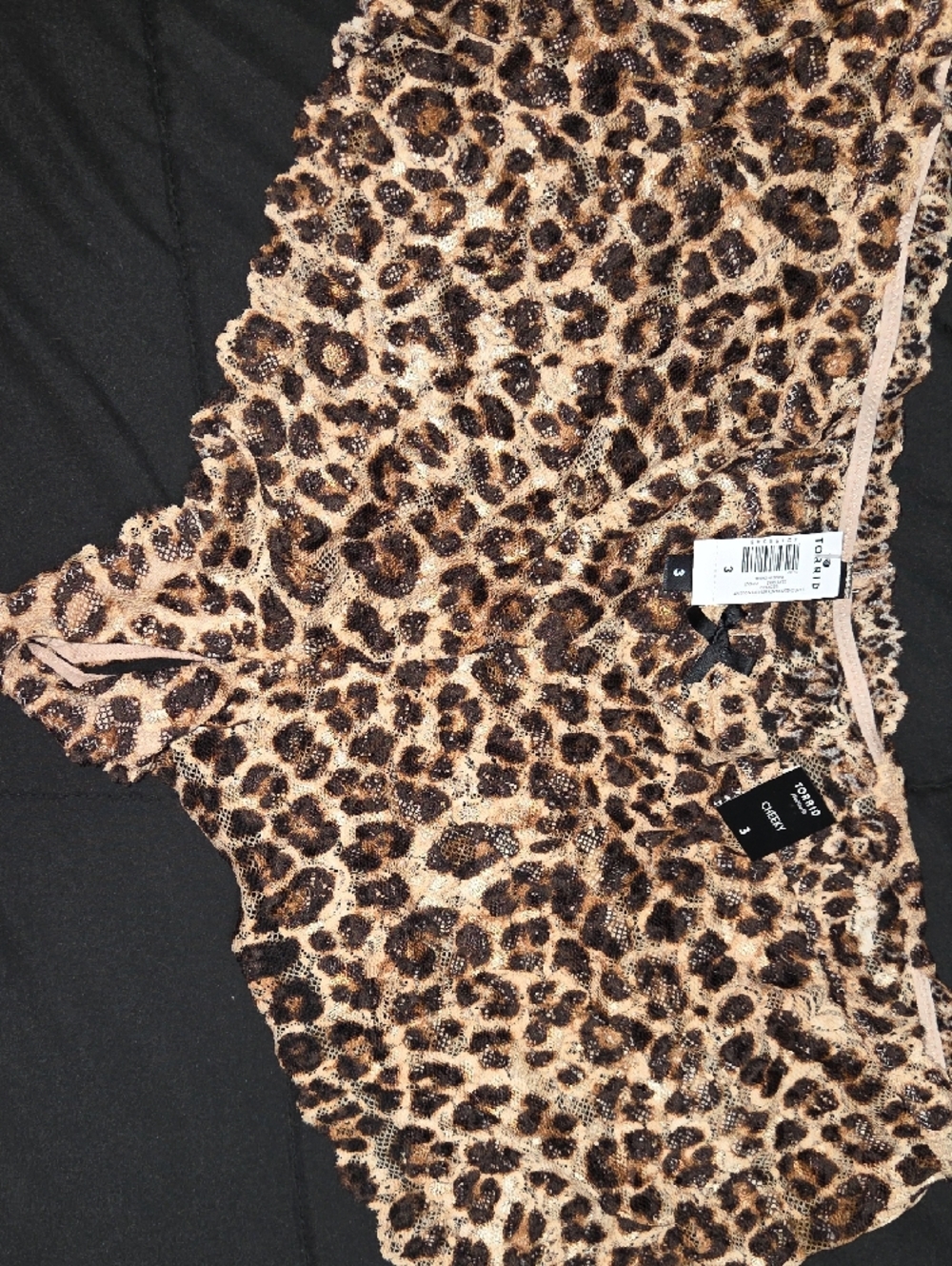torrid Leopard Print Cheeky Lace Panty - Brown & Black - Picture 2 of 4